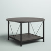 Granillo 4 Legs Round Coffee Table with Storage for Living Room