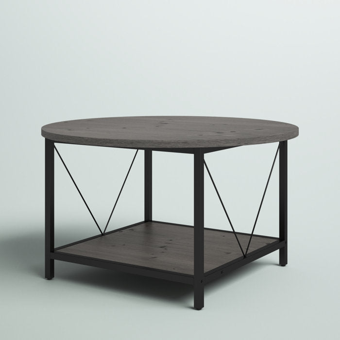 Granillo 4 Legs Round Coffee Table with Storage for Living Room