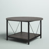 Granillo 4 Legs Round Coffee Table with Storage for Living Room