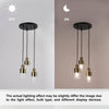 Hartwin Modern Black Gold Glass Chandelier Cluster Pendant Lights for Kitchen Island - Black and Gold (Set of 2)