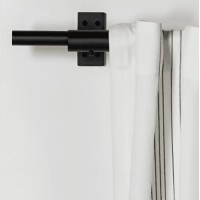 Matte Black Adjustable Curtain Rod
