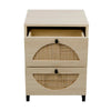 Natural Oak/Black Hippocrates Nightstand