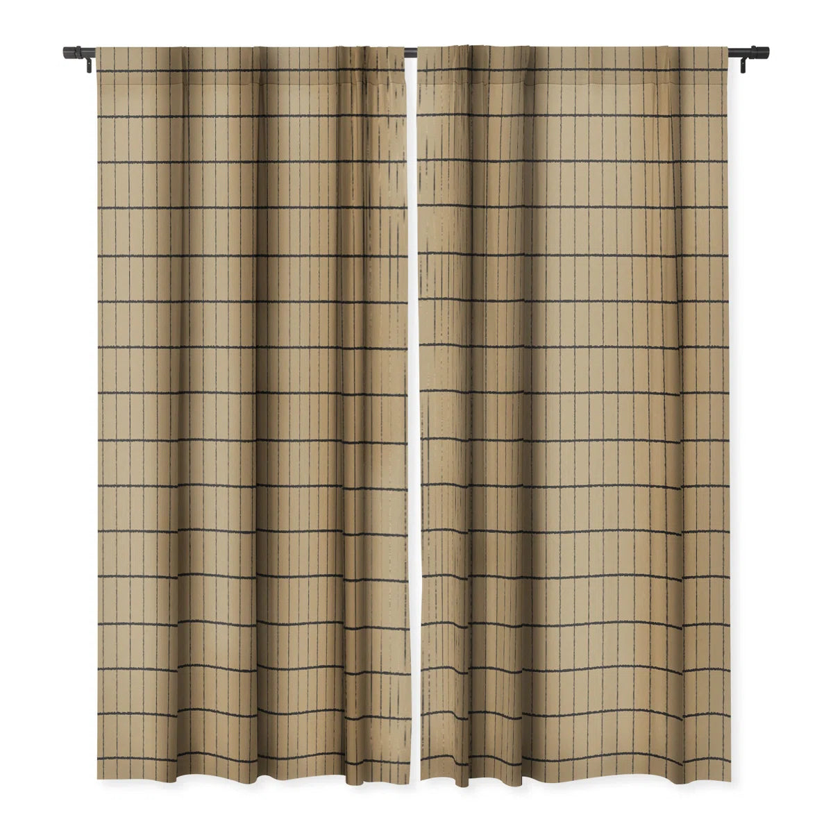 Holli Zollinger Kraft Grid 1pc Blackout Window Curtain Panel