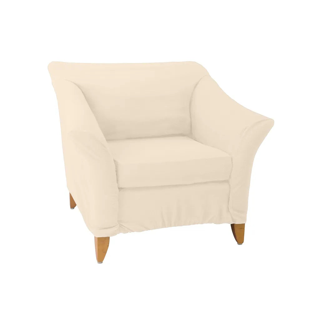 Home Details Pixel Stretch Chair Slipcover - Ivory