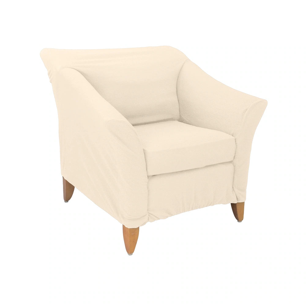Home Details Pixel Stretch Chair Slipcover - Ivory