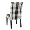 Black Plaid Parsons Dining Chair (Set of 2)