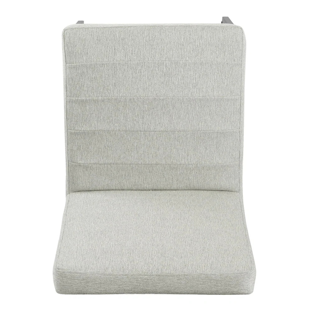 Channeled Metal Dining Chair -Single Pack - Gray Woven Sustainable
