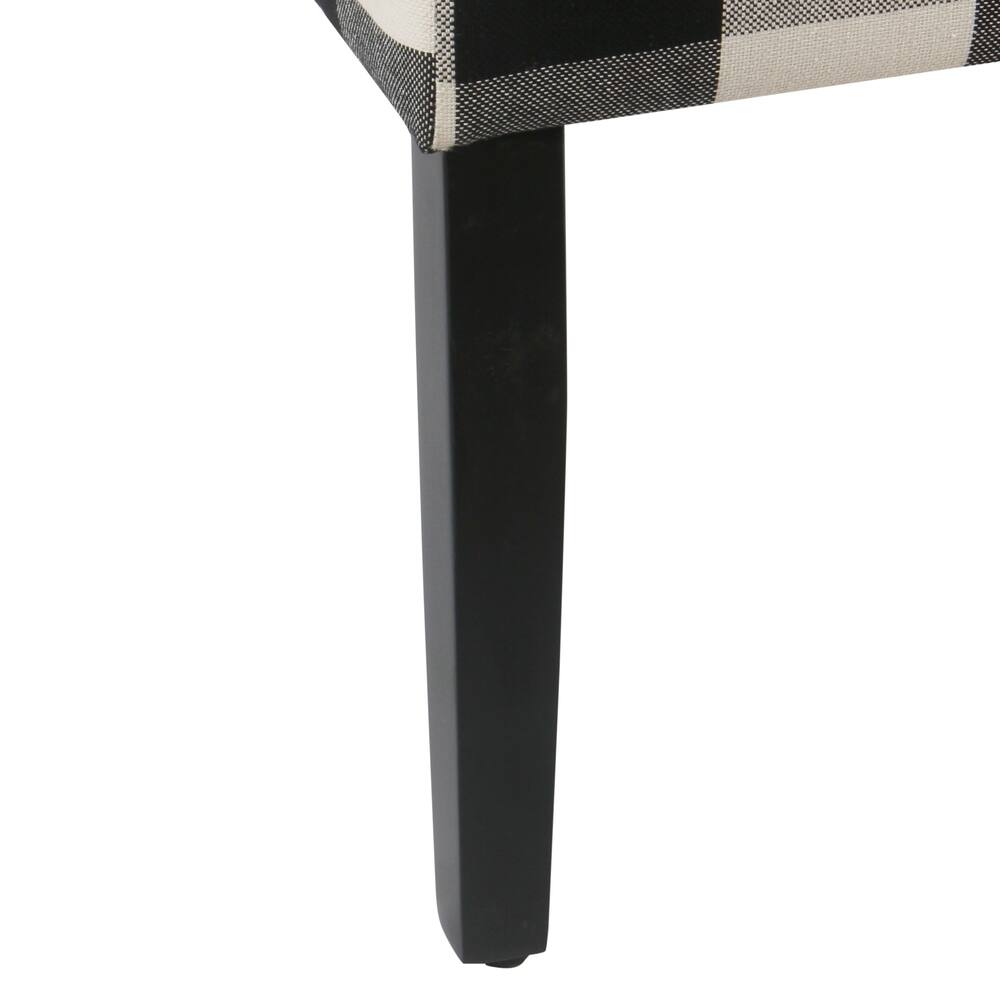 Black Plaid Parsons Dining Chair (Set of 2)