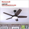 Carmel Bronze Ceiling Fan with Integrated Light and Remote