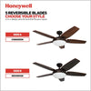 Carmel Bronze Ceiling Fan with Integrated Light and Remote