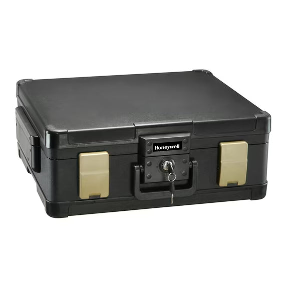 Safes, Waterproof 1-Hour Fire Chest with Key Lock, Carry Handle