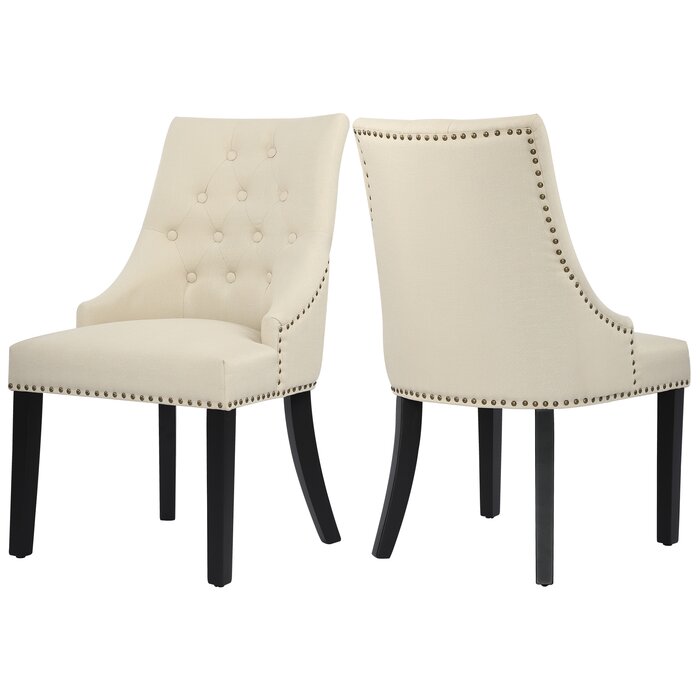 Beige Hopkint Tufted Parsons Chair (Set of 2)