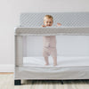 Horizon Full Size Mesh Crib-Quilted Pebble Grey