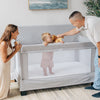 Horizon Full Size Mesh Crib-Quilted Pebble Grey