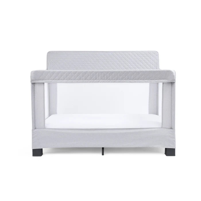 Horizon Full Size Mesh Crib-Quilted Pebble Grey