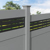 Horizontal Fence Boardwalk Gray Vinyl Privacy Panel Kit