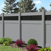 Horizontal Fence Boardwalk Gray Vinyl Privacy Panel Kit