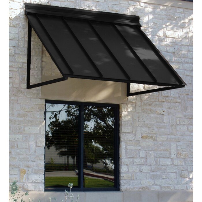 Black Houstonian Slope Window Awning