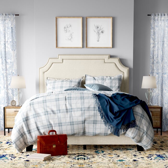 Beige Hutsonville Upholstered Bed, King