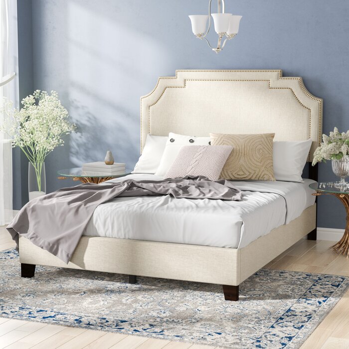 Beige Hutsonville Upholstered Bed, King