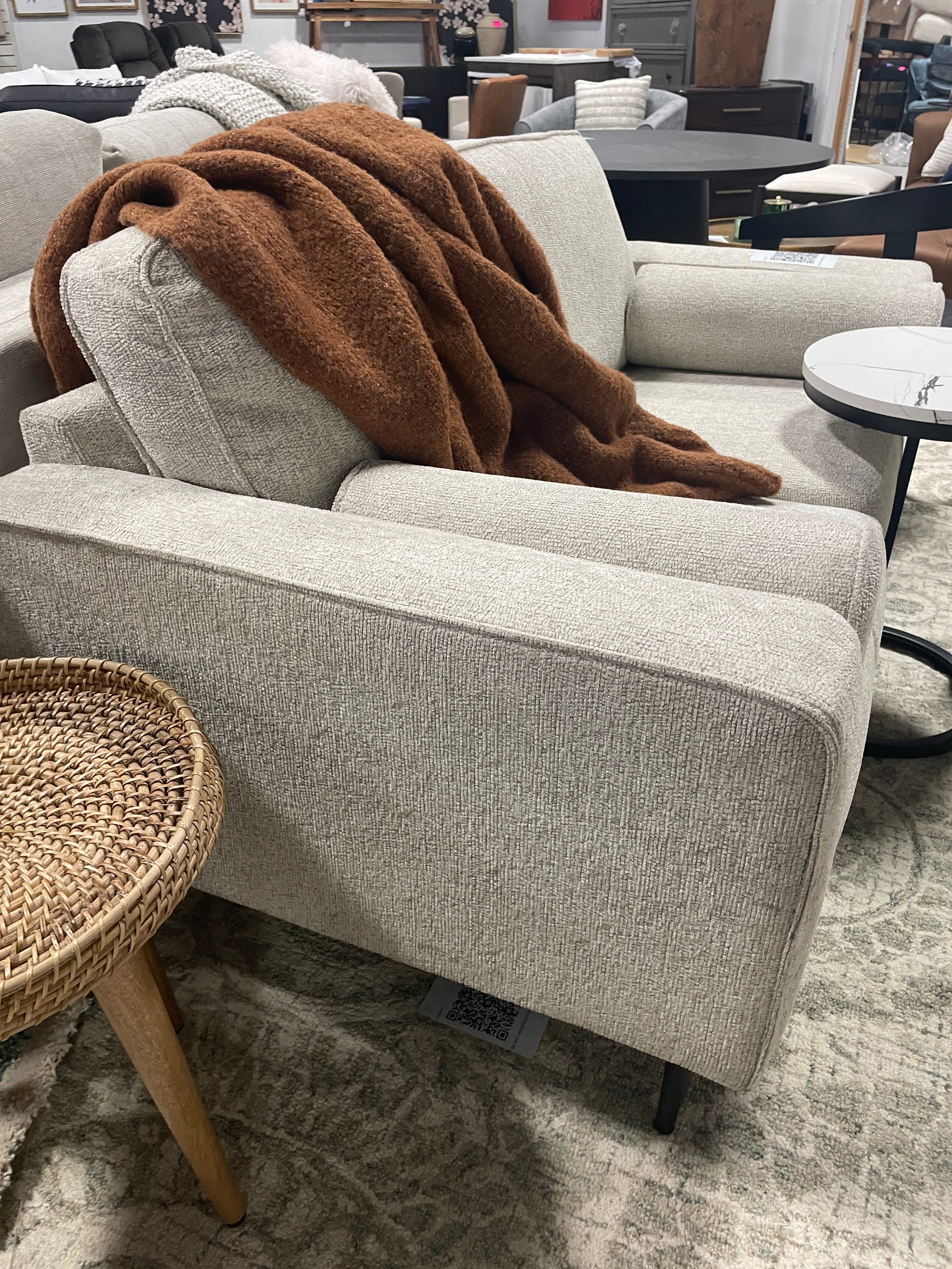 60'' Upholstered Loveseat SHOWROOM ITEM