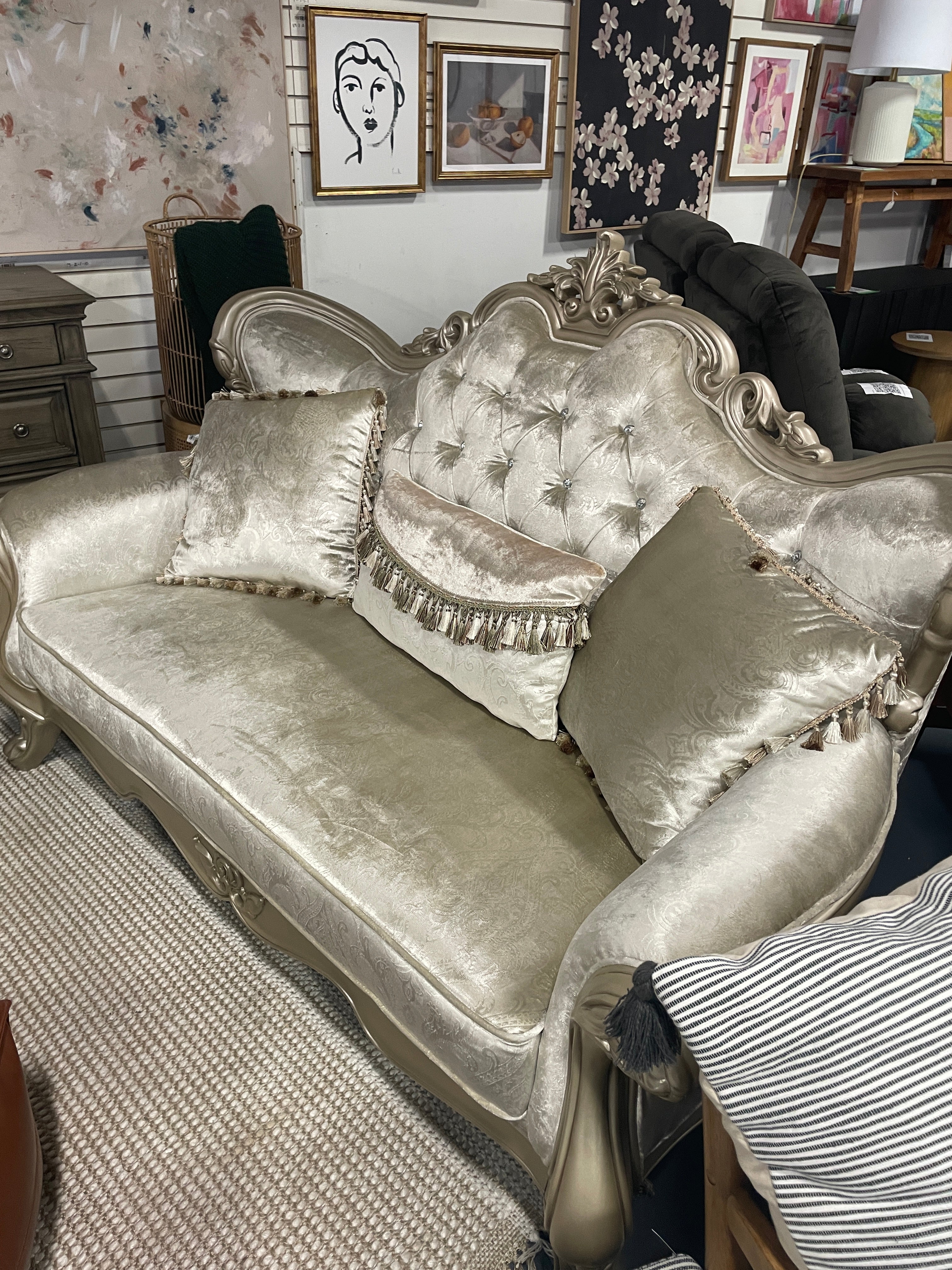 Monique Upholstered Loveseat SHOWROOM ITEM