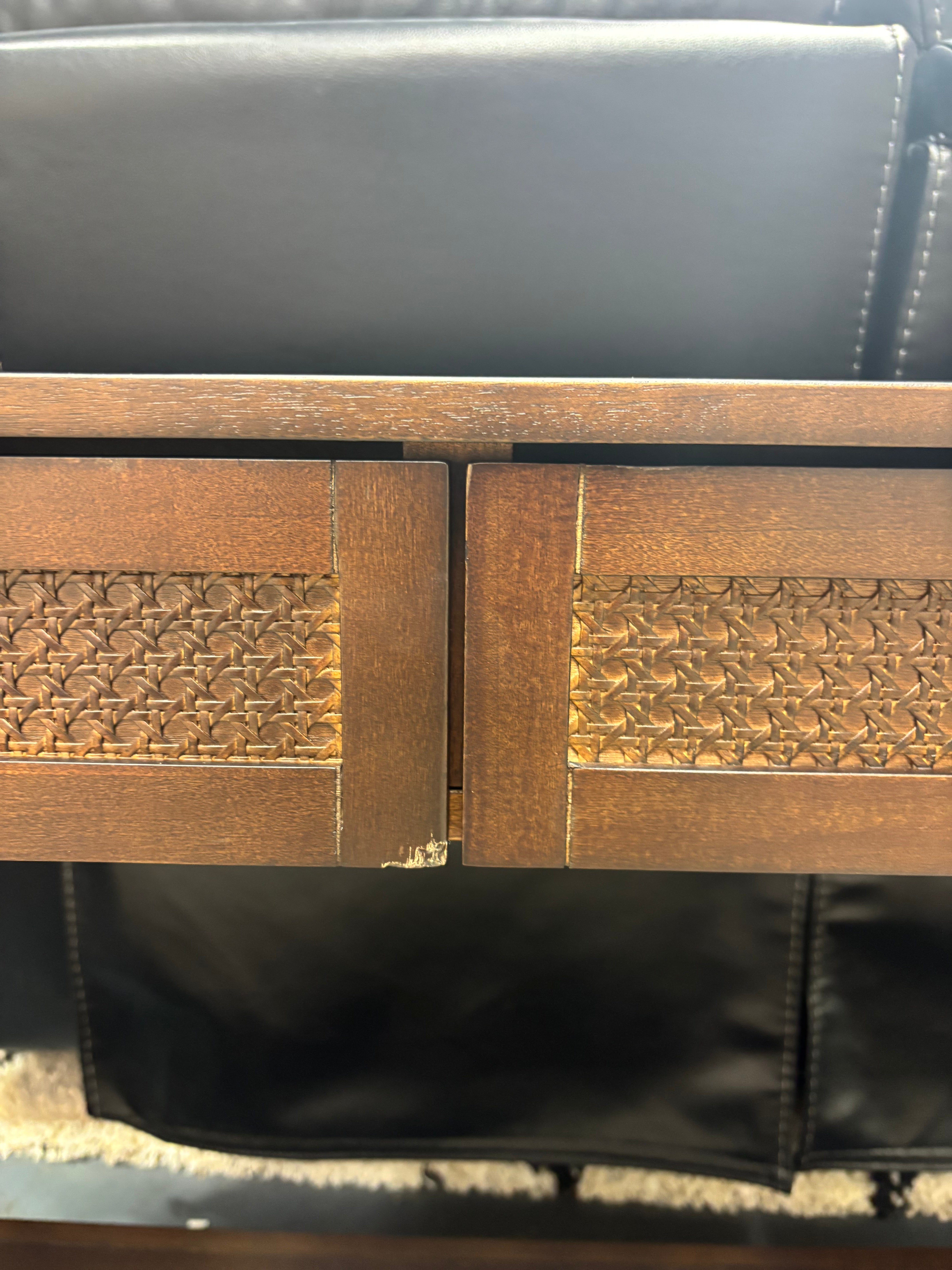 East Bluff Woven Drawer Console Table - Brown SHOWROOM ITEM
