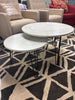 (Set of 2) 27.56'' Round Nesting Coffee Table - White SHOWROOM ITEM