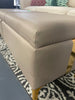 Faux Leather Storage Ottoman Bench