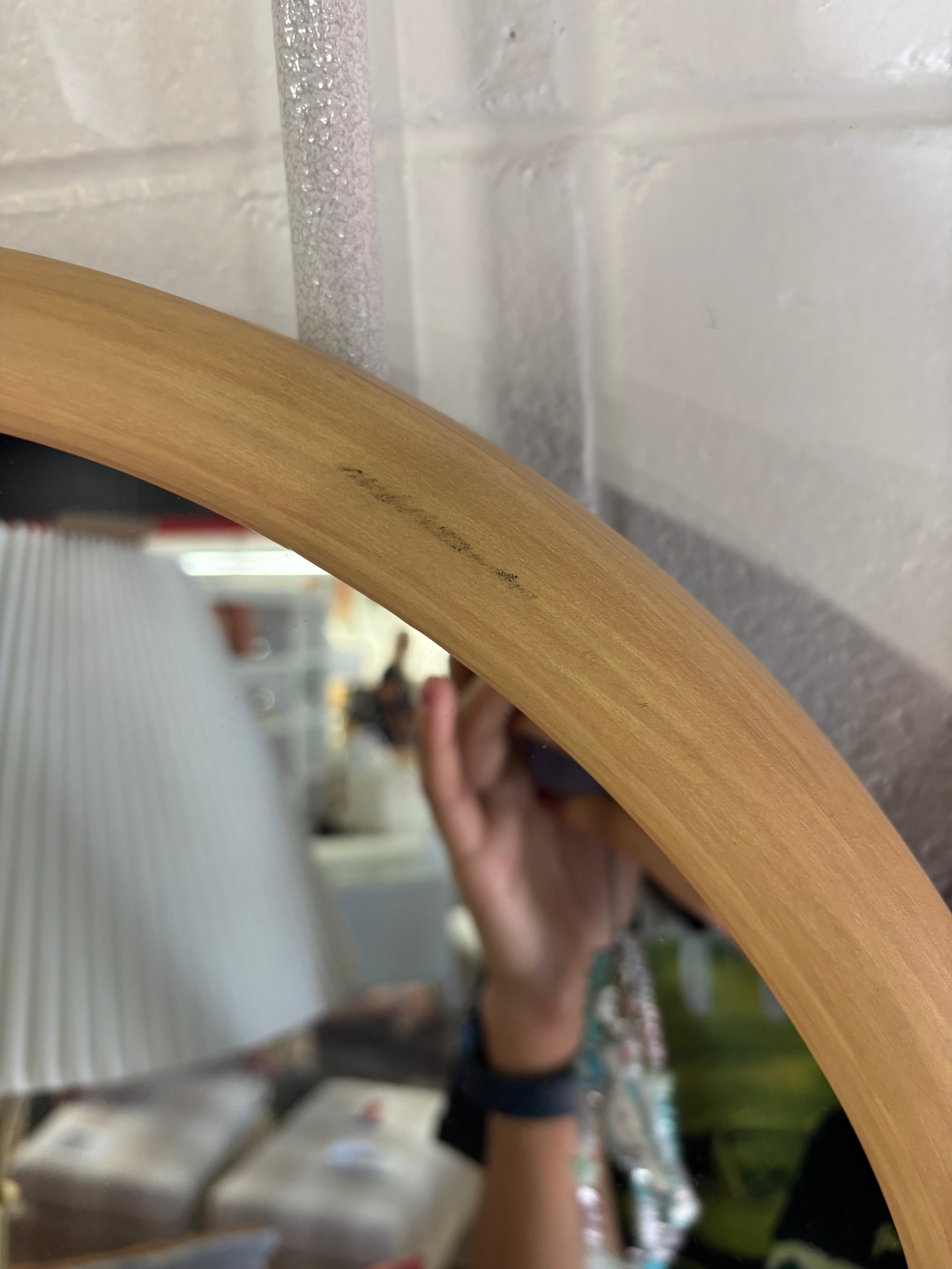 20" x 65" Arch Floor Mirror - Natural SHOWROOM ITEM