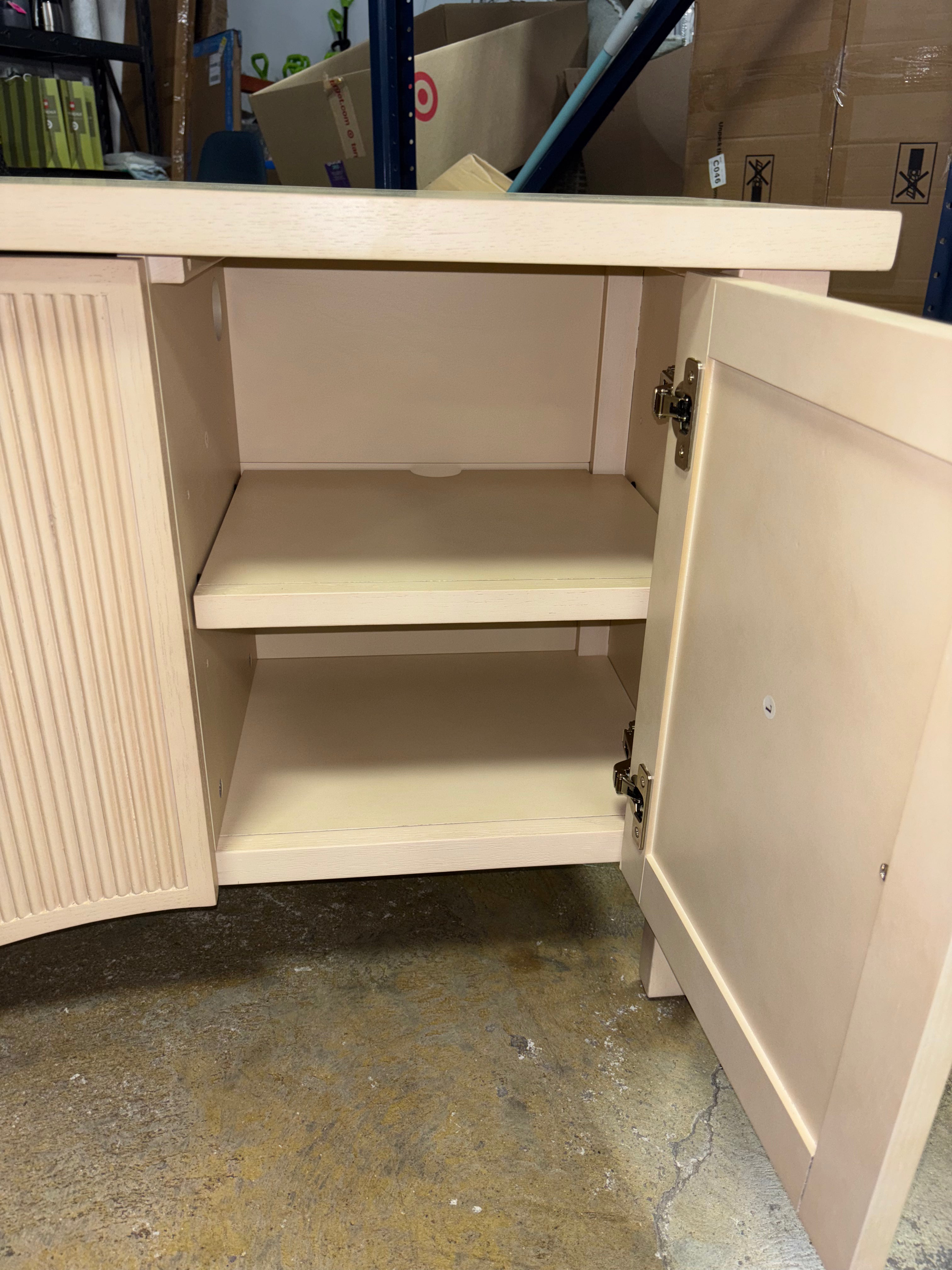 Elder Media Stand - Natural SHOWROOM ITEM