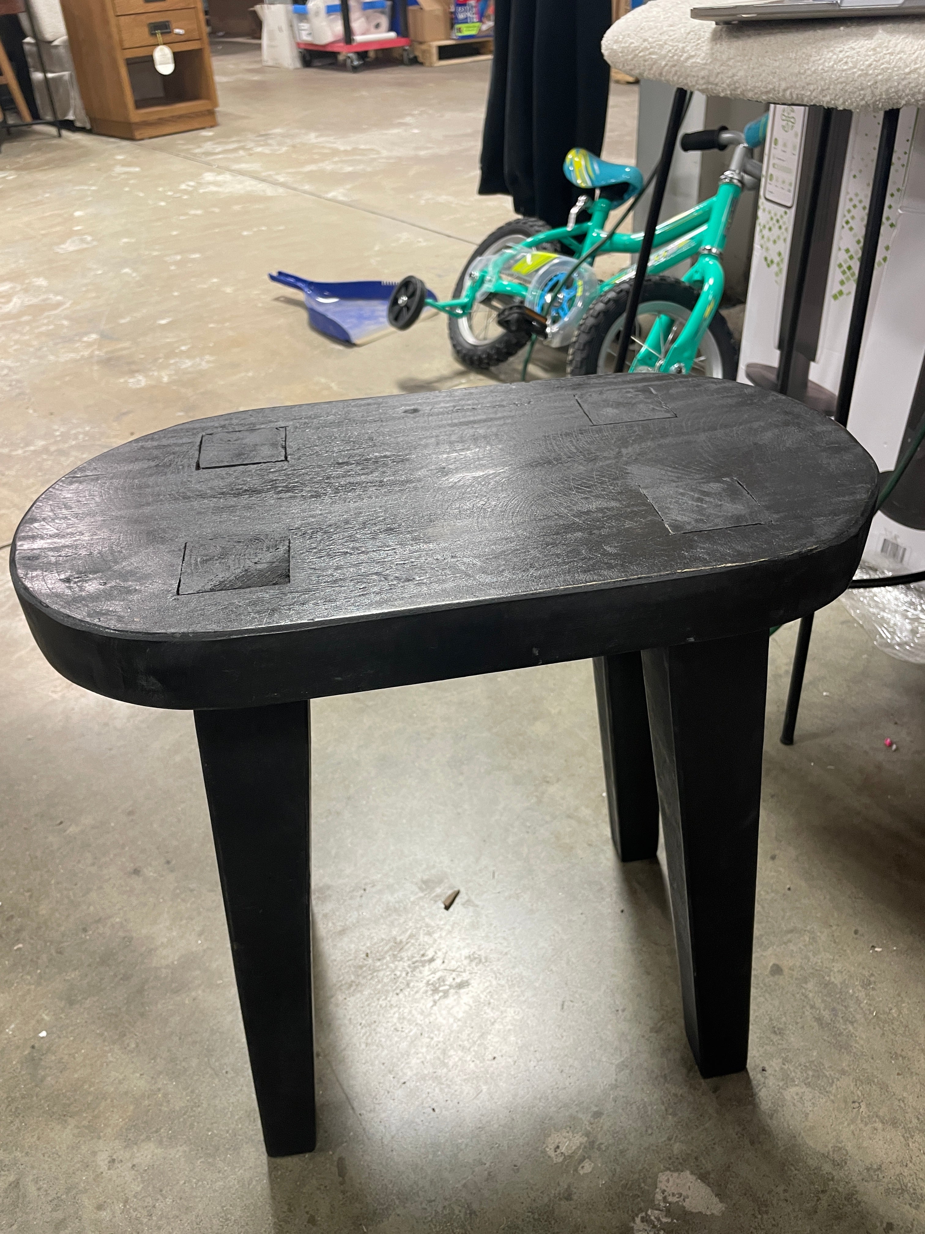 Woodland Carved Wood Accent Table - Black - Threshold™ SHOWROOM ITEM