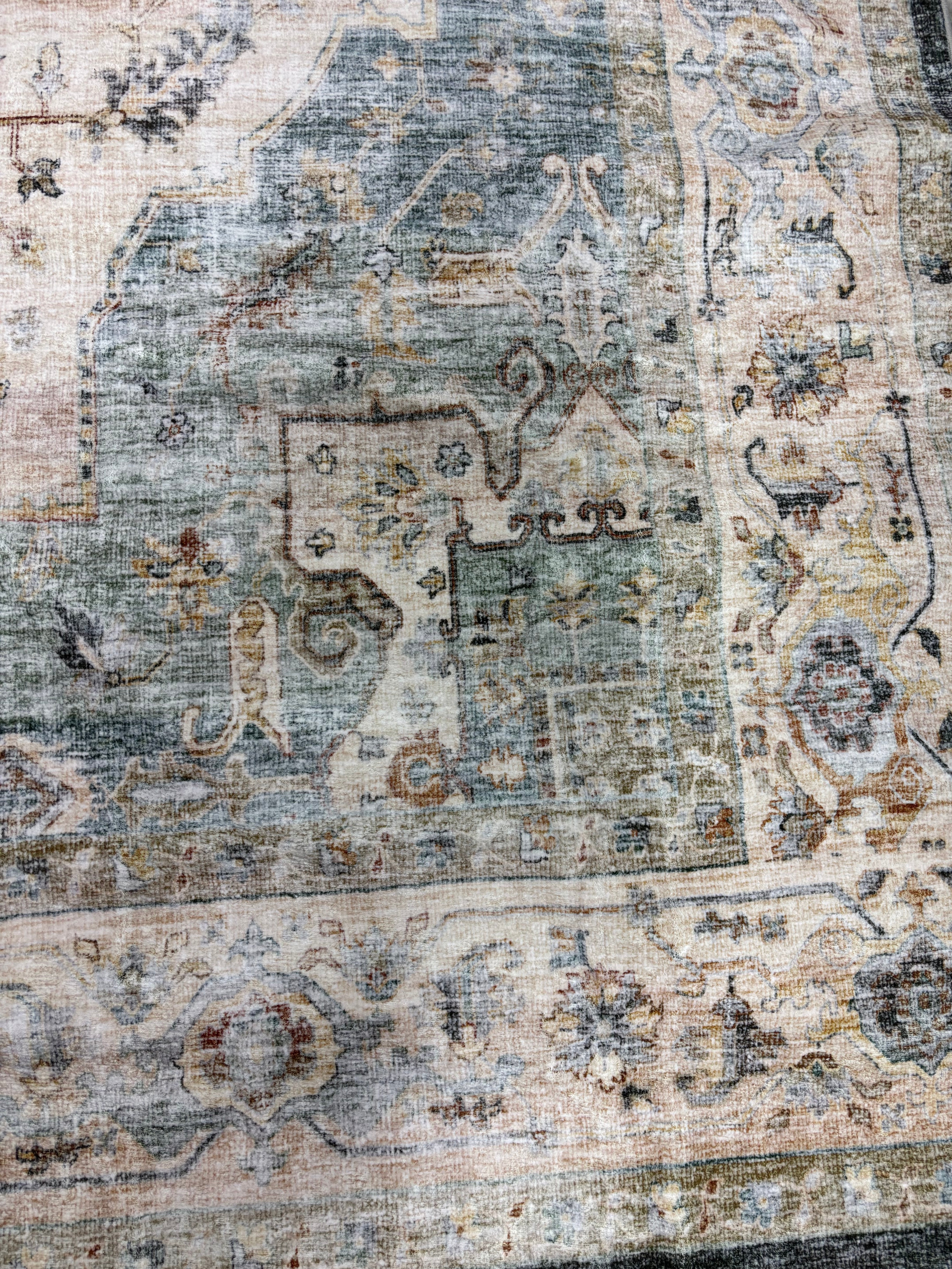9'x12' Ultra Soft Blue/Beige Machine Washable Oriental Area Rug - Color 6 SHOWROOM ITEM