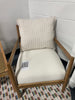 Park Valley Ladder Back Wood Arm Accent Chair Cream SHOWROOM ONLY ITEM