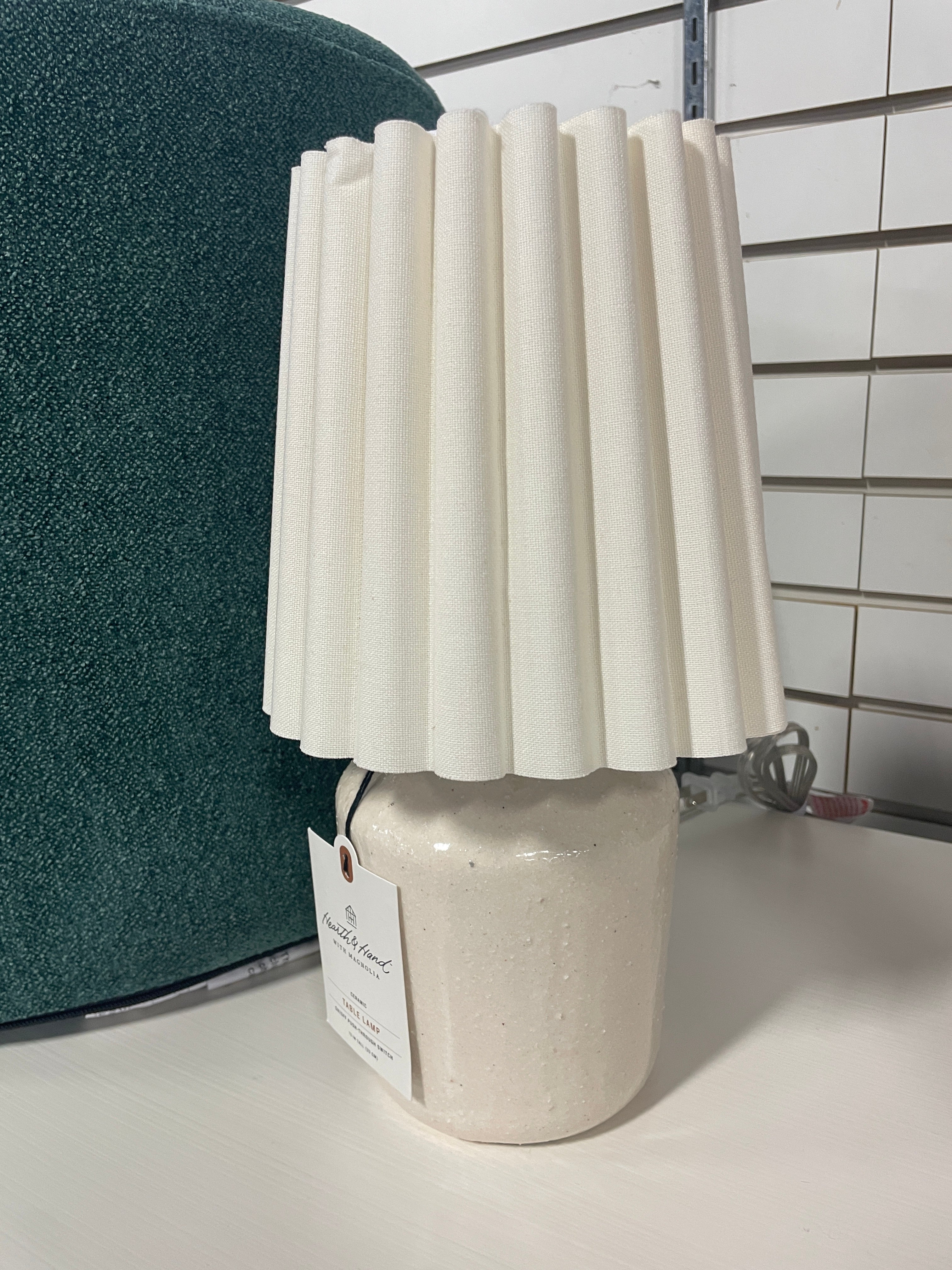 13.5" Rustic Ceramic Mini Kitchen Lamp SHOWROOM ITEM