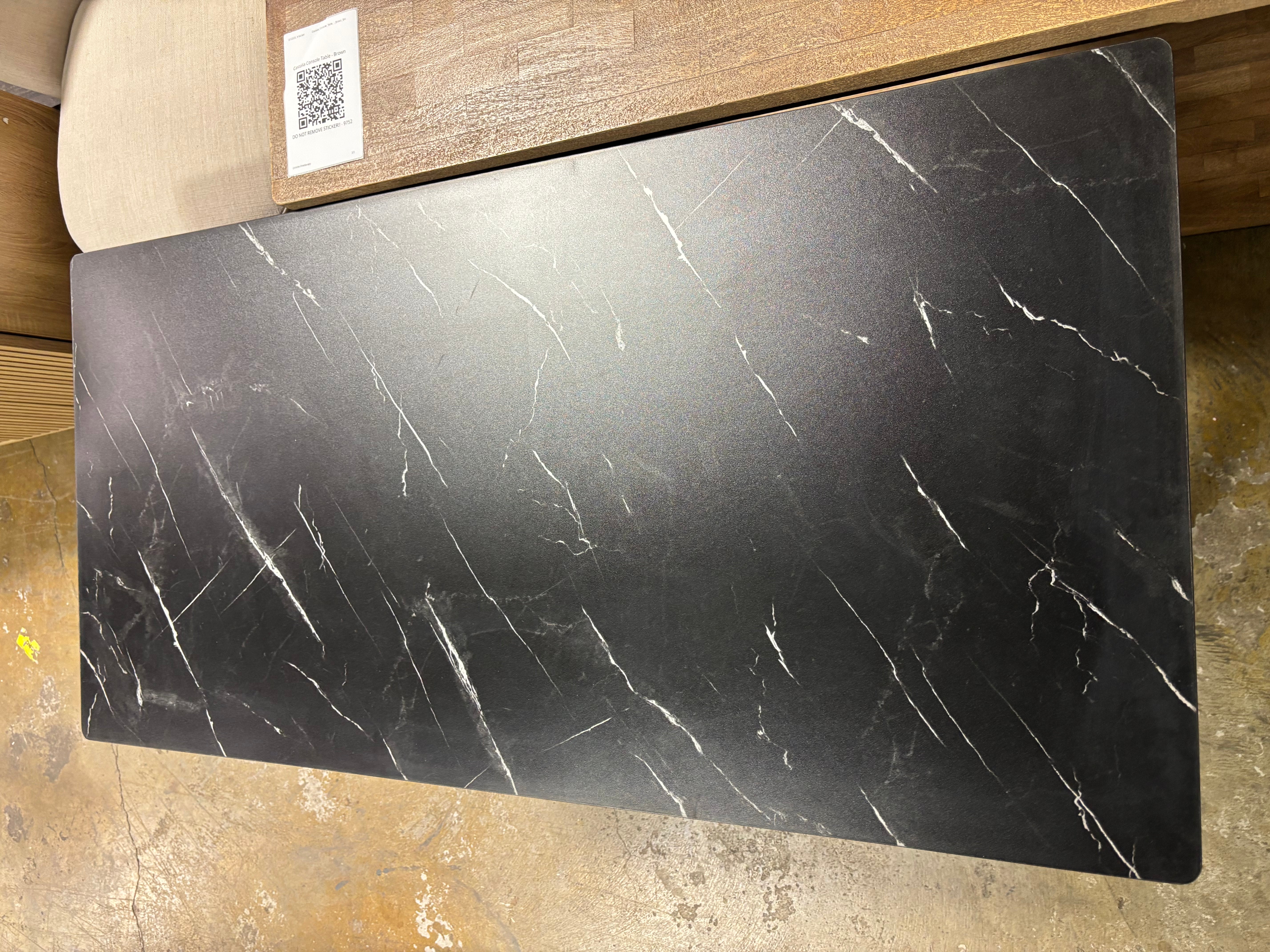 2 Drawer Mid-Century Modern Desk - Black SHOWROOM ITEM