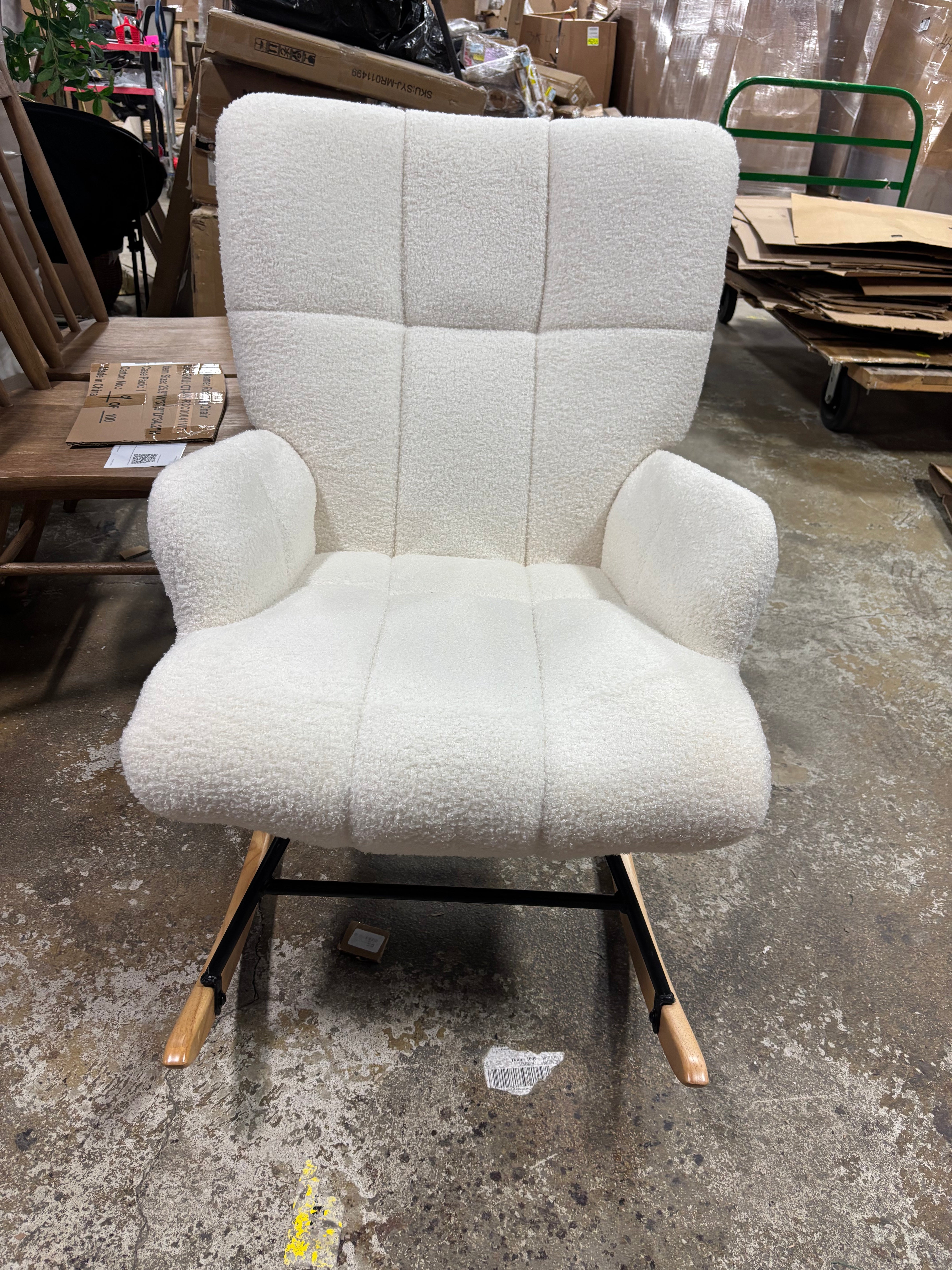 Nursery Rocking Chair Teddy - Ivory SHOWROOM ITEM