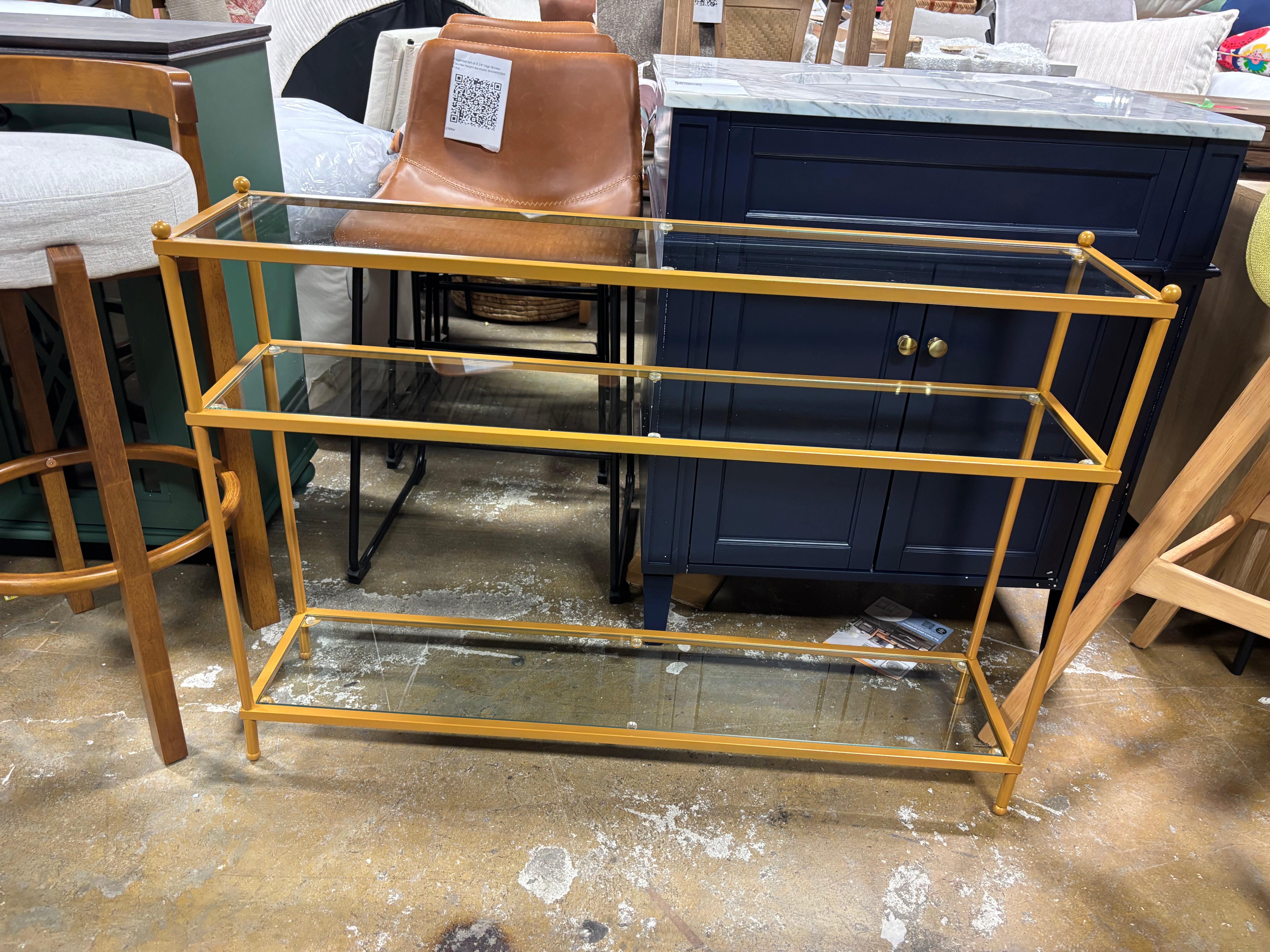 Royal Crest Console Table - Gold SHOWROOM ITEM