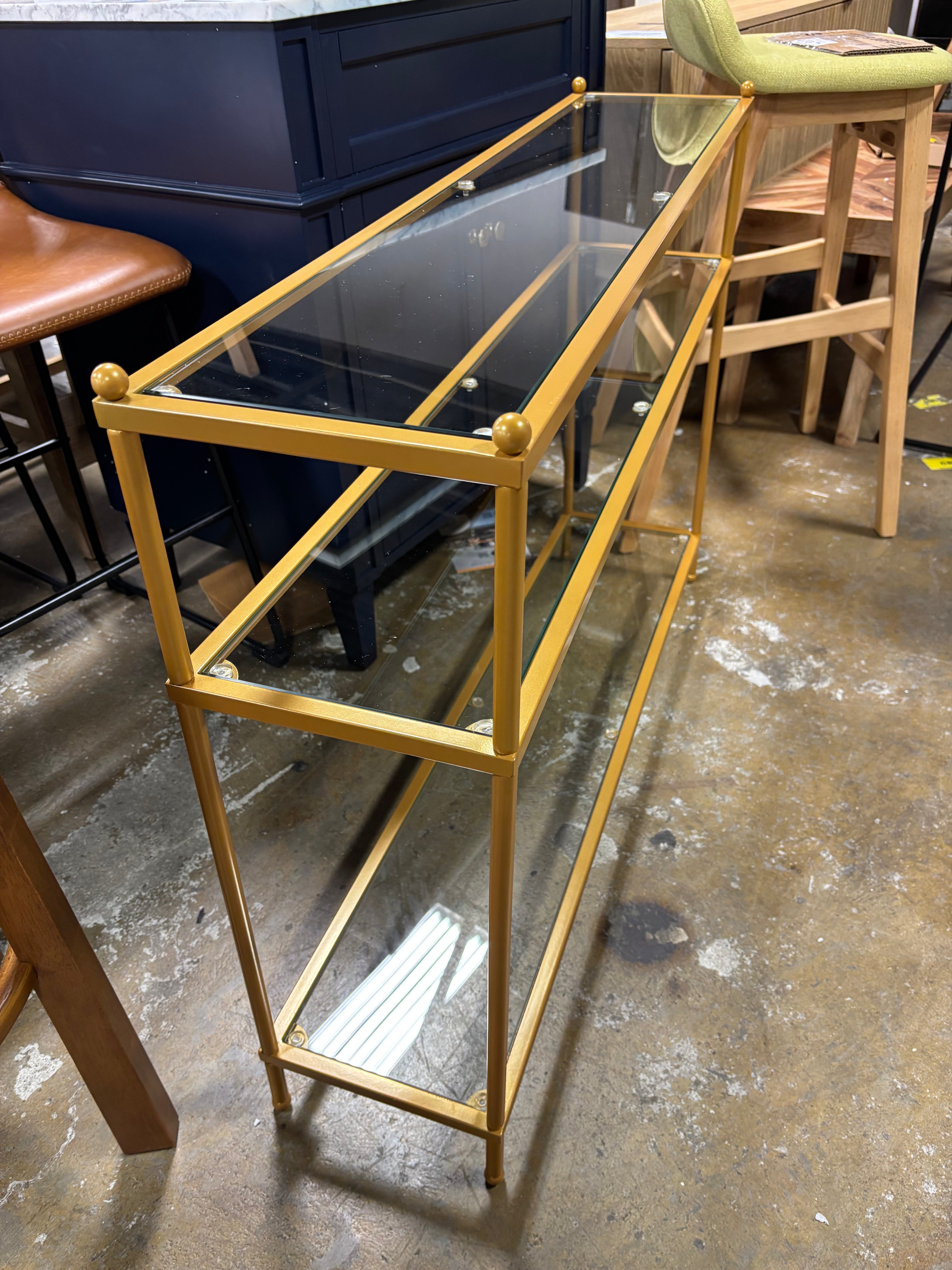 Royal Crest Console Table - Gold SHOWROOM ITEM