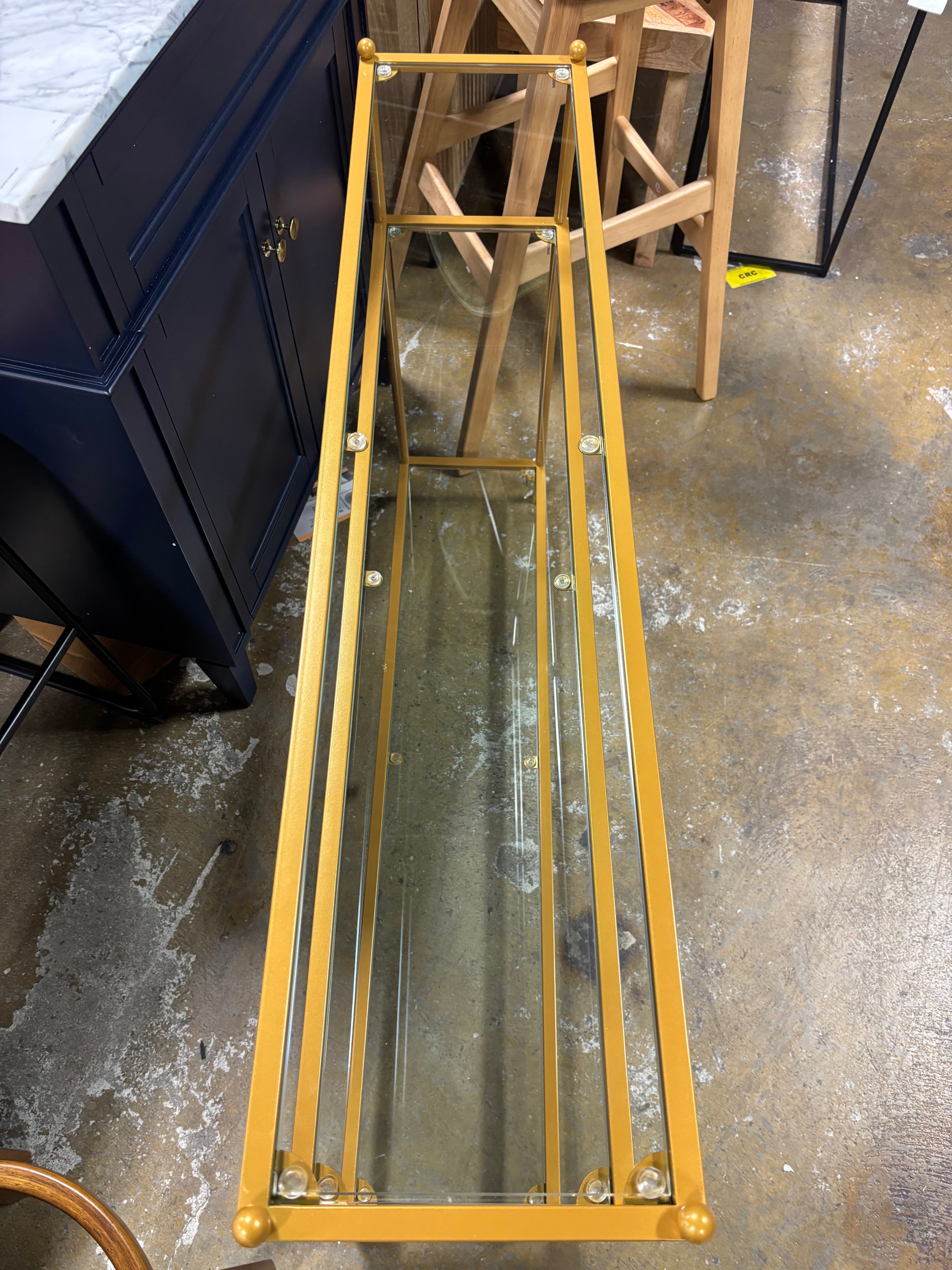 Royal Crest Console Table - Gold SHOWROOM ITEM