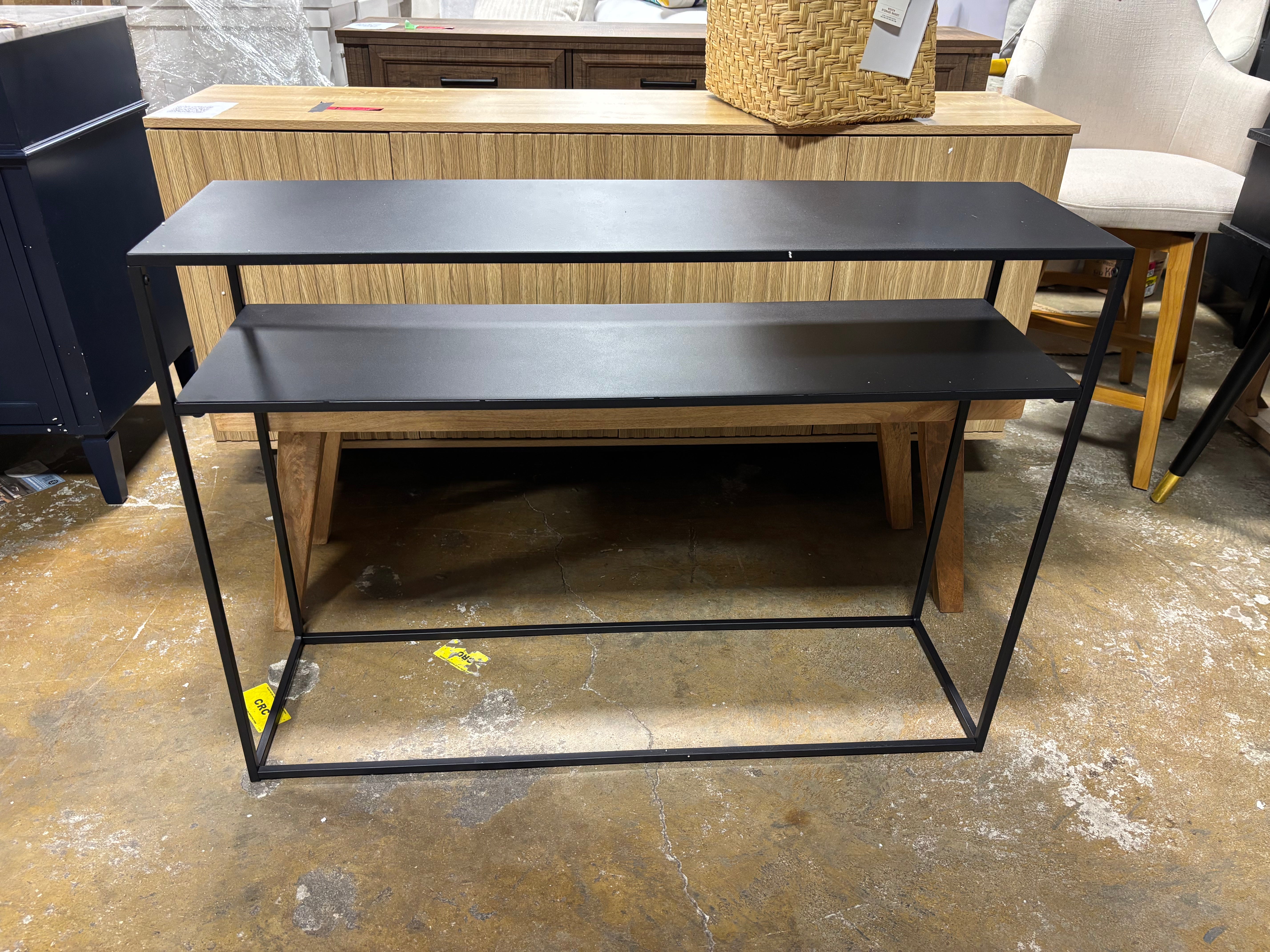 Braxton Console Table Matte - Black SHOWROOM ITEM