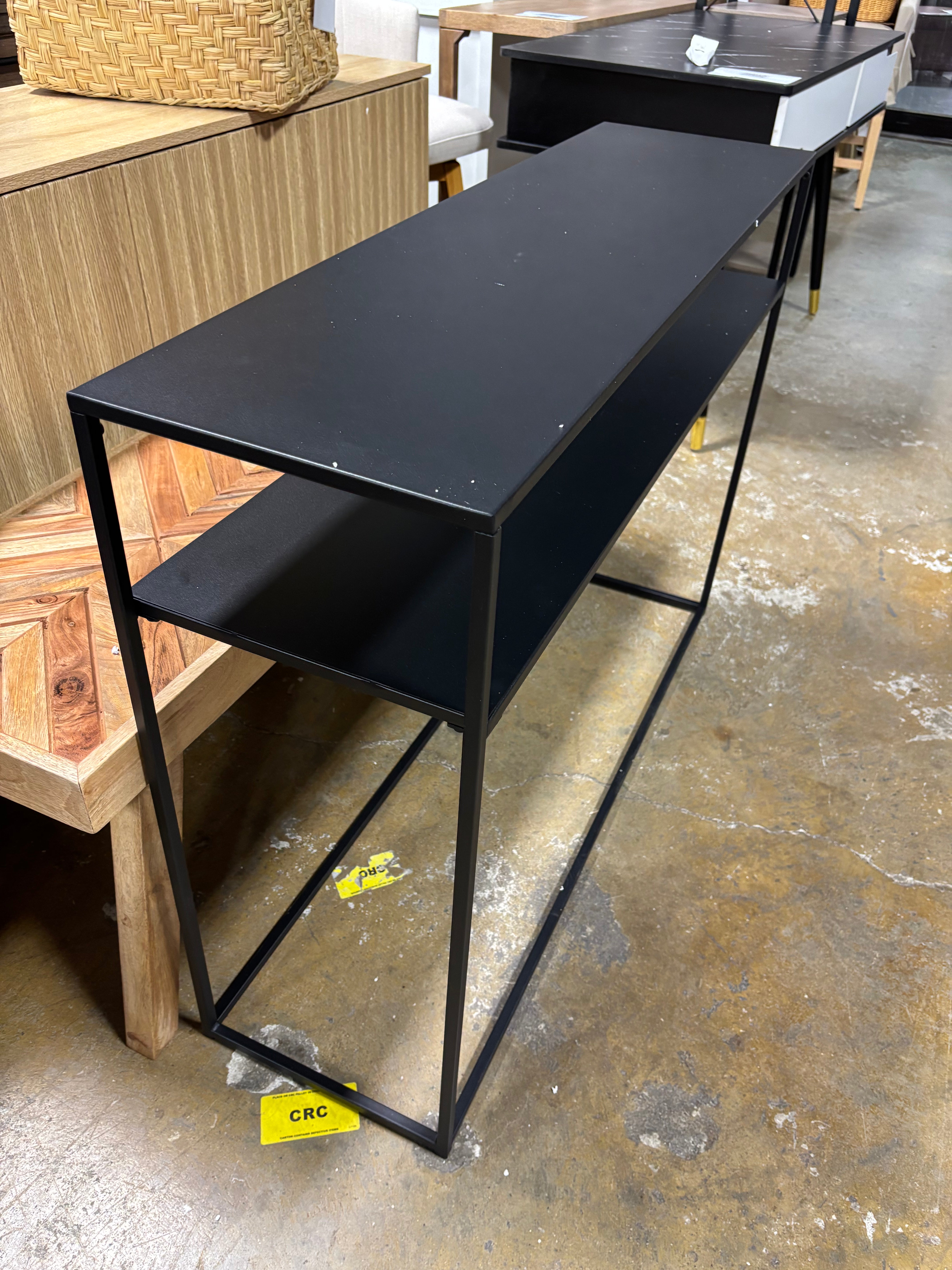 Braxton Console Table Matte - Black SHOWROOM ITEM