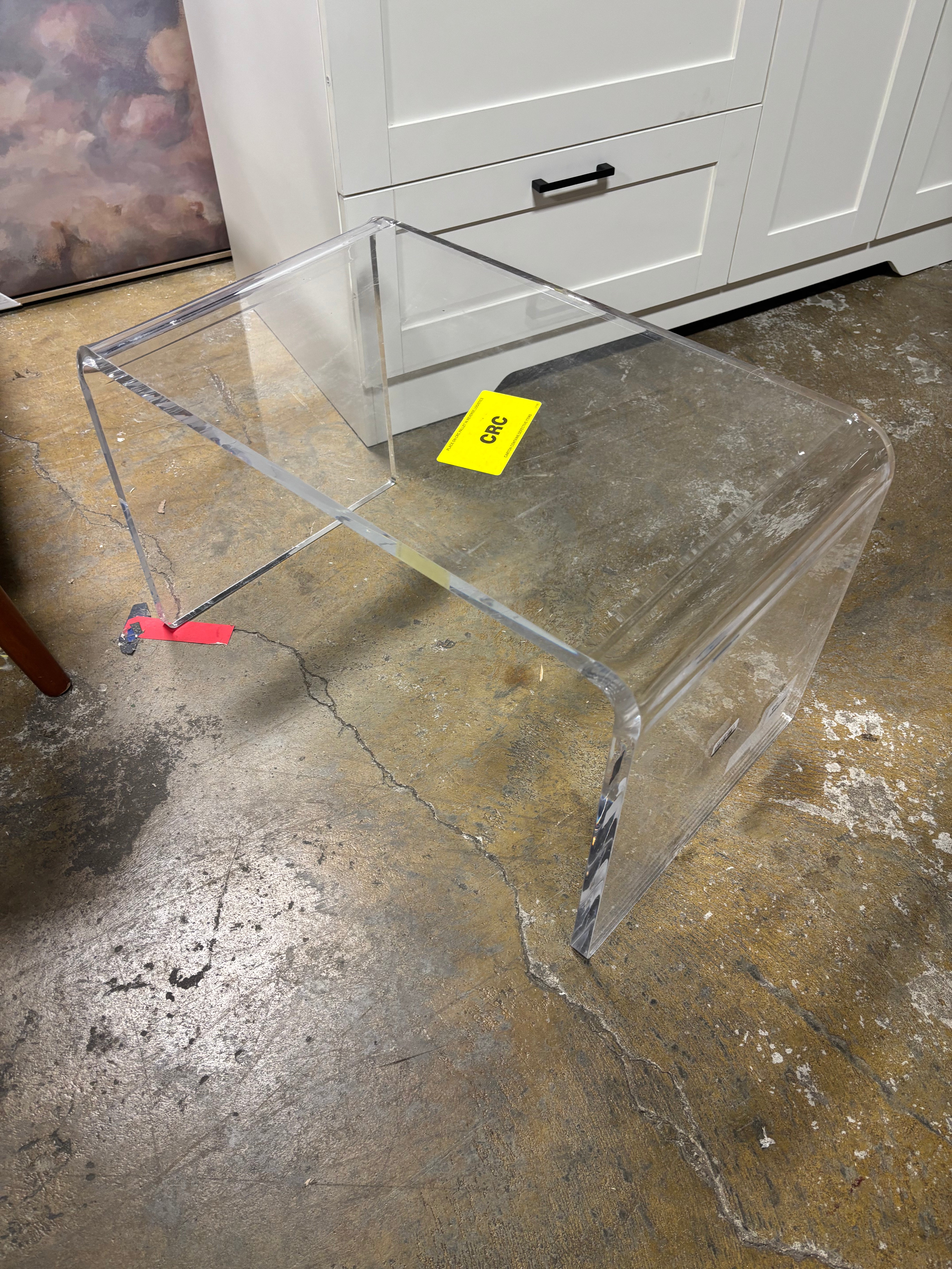 Acrylic C Shaped Side Table Clear SHOWROOM ITEM
