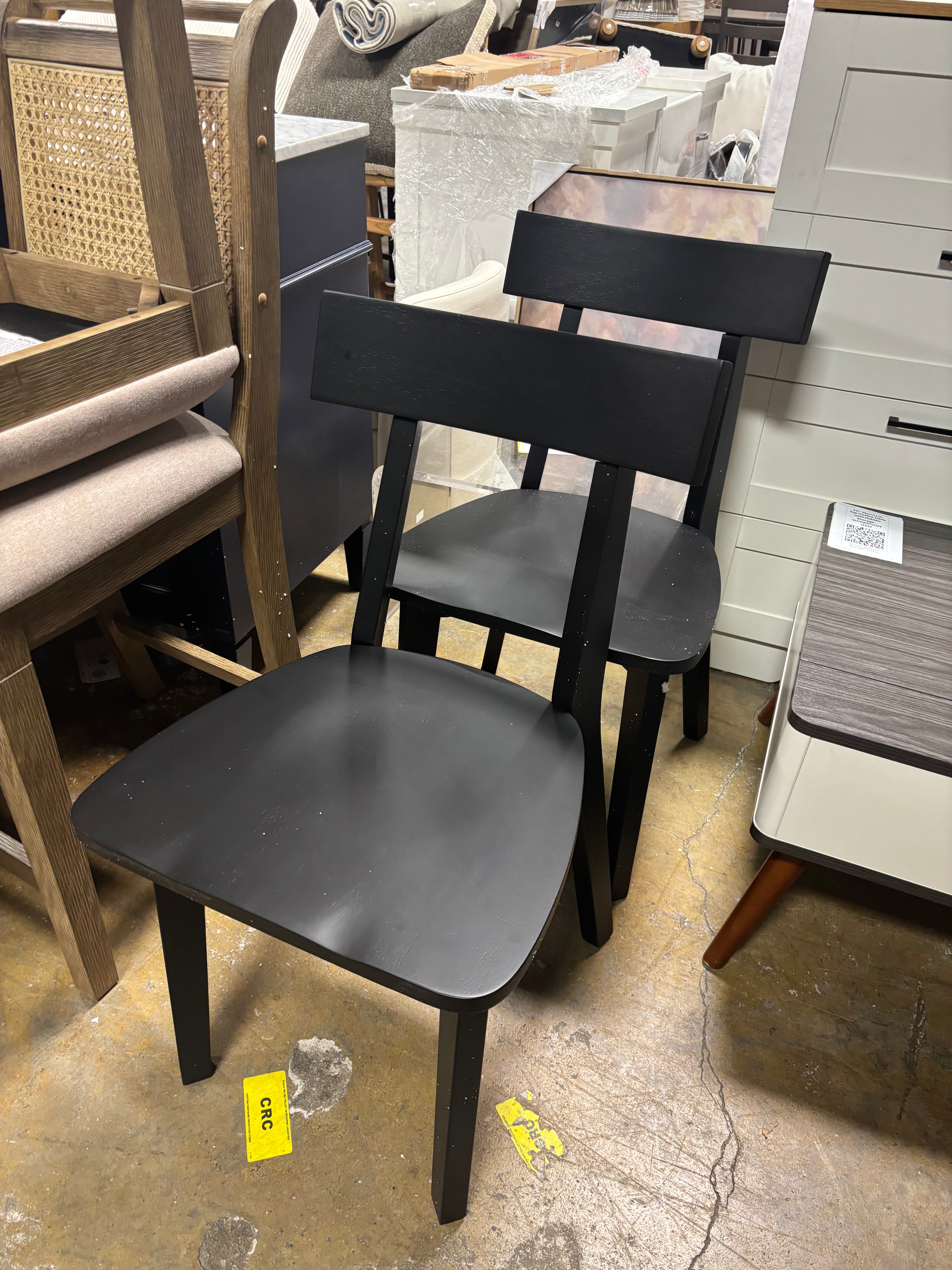 (Set of 2) Bombelli Modern Dining Chair - Black SHOWROOM ITEM