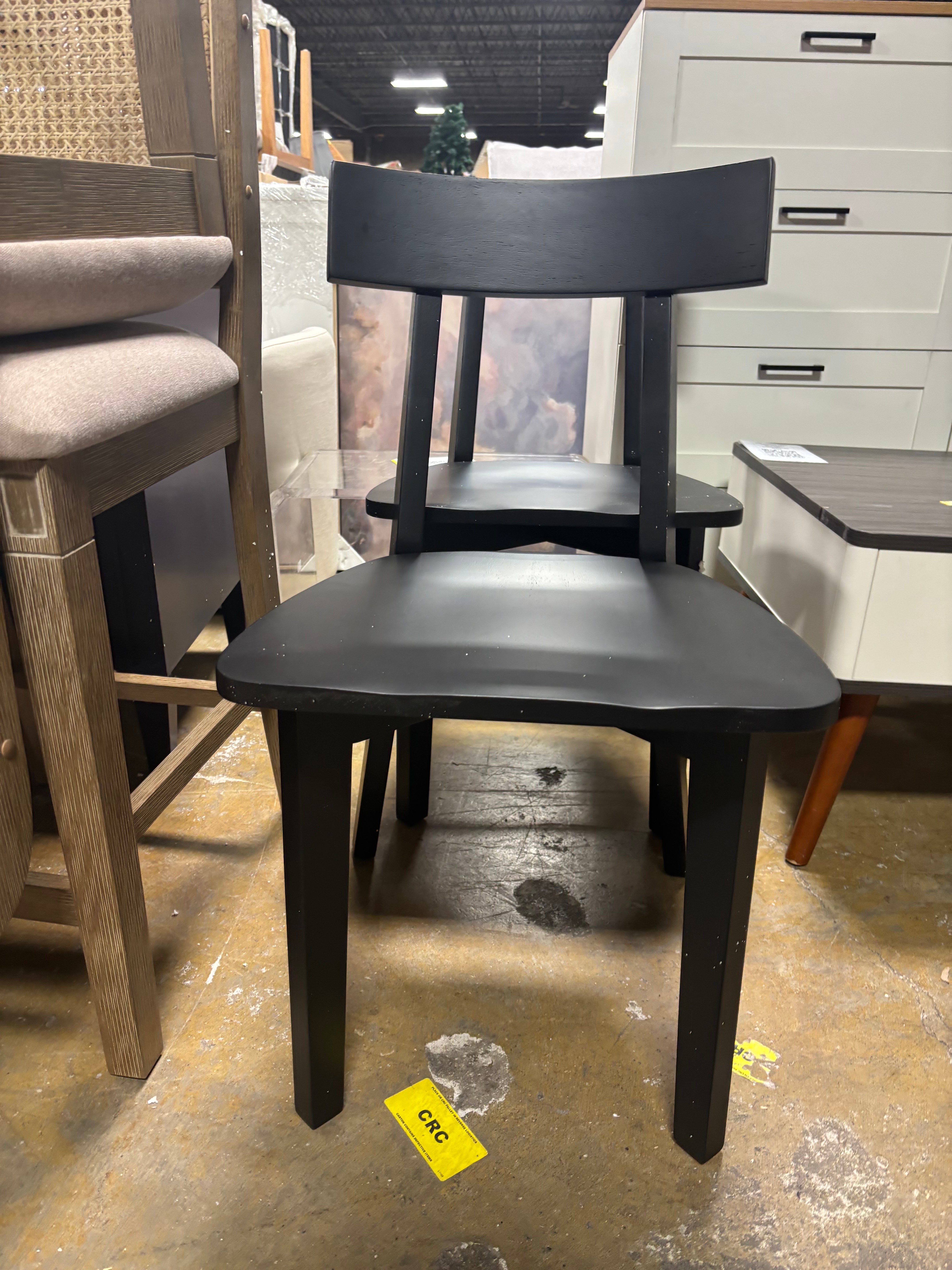 (Set of 2) Bombelli Modern Dining Chair - Black SHOWROOM ITEM