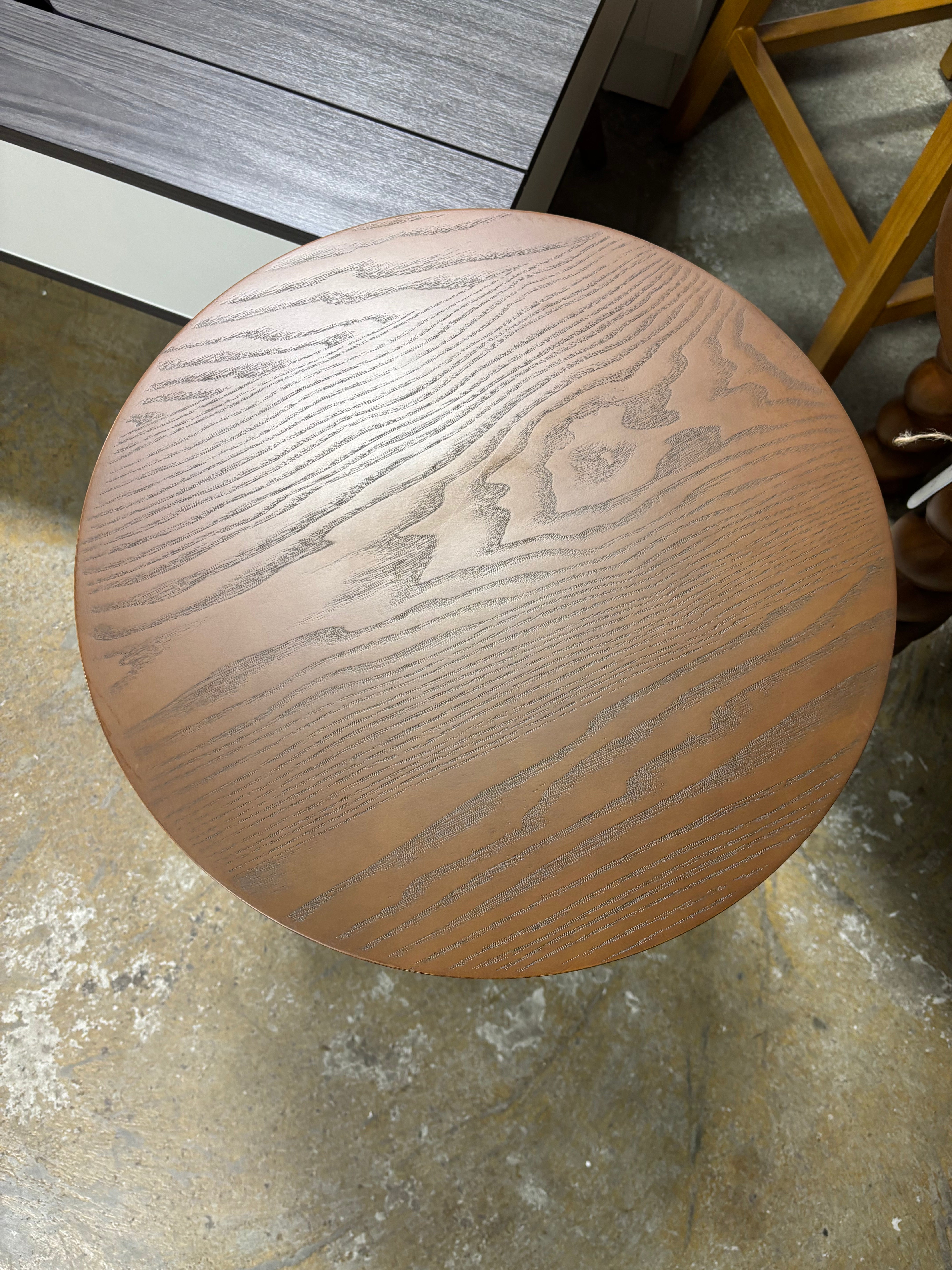 Side Table With Twisted Legs Walnut SHOWROOM ITEM