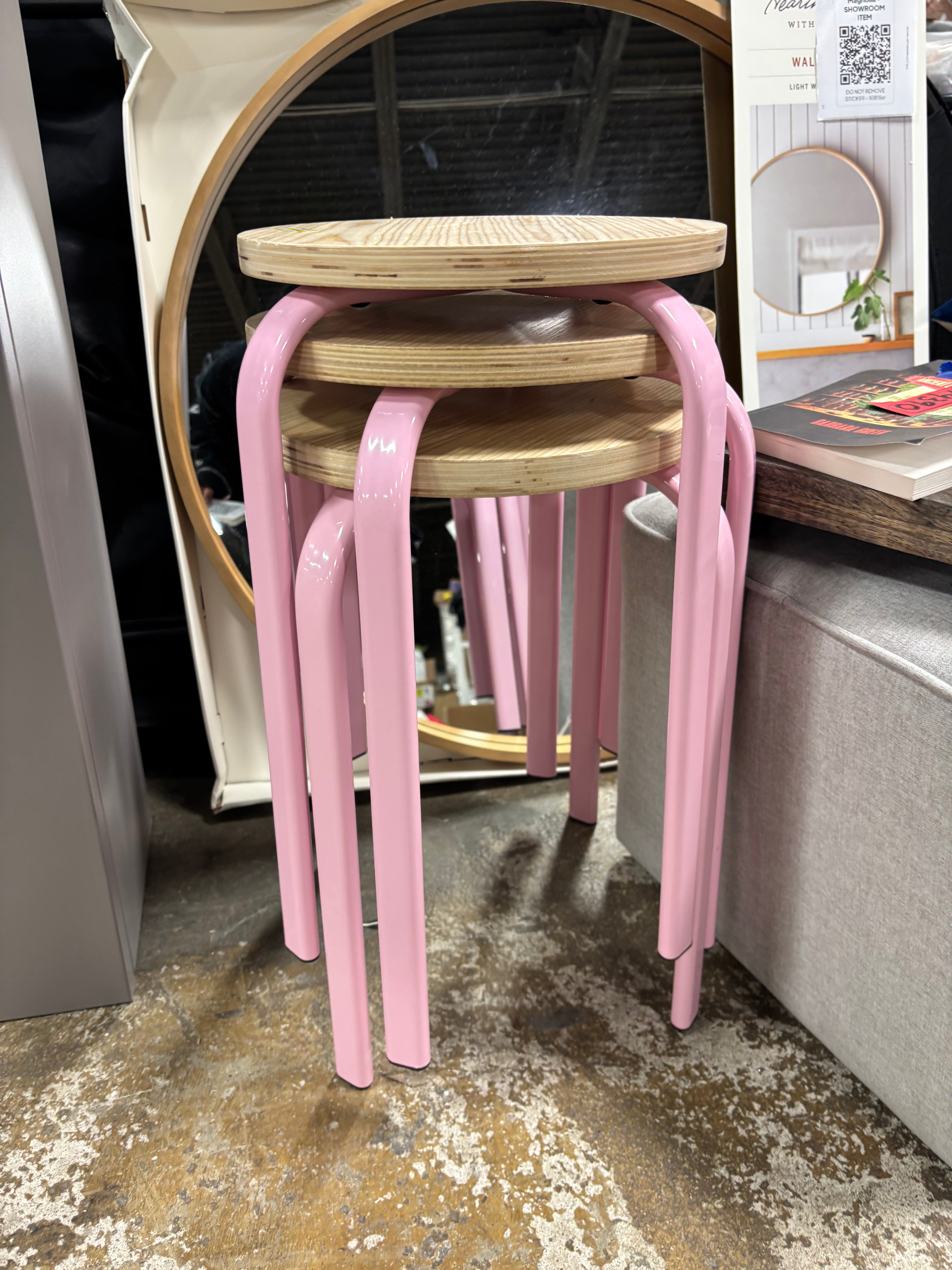 (Set of 3) Stackable Accent Stool SHOWROOM ITEM (Copy)