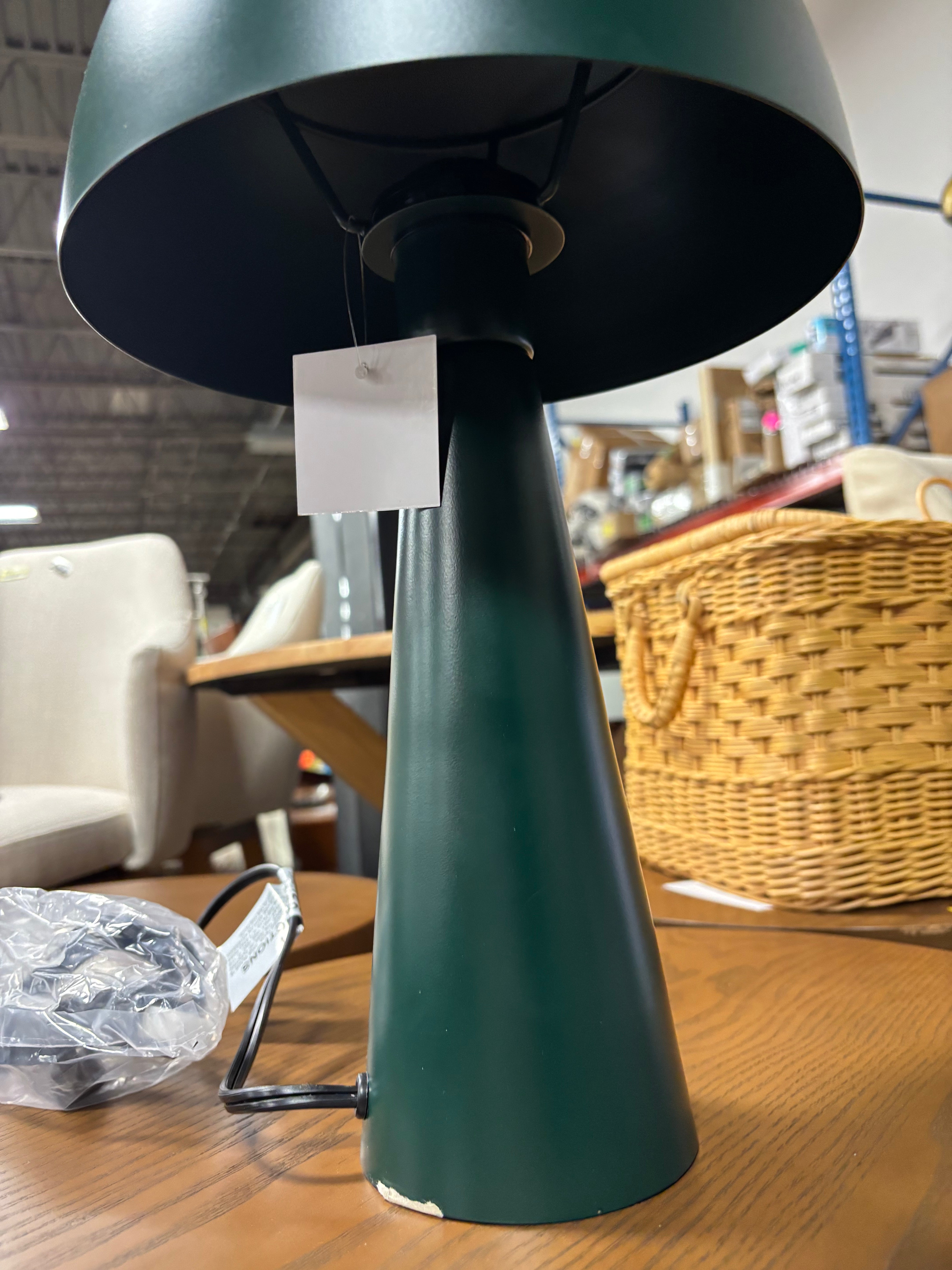 16" Mid-Century Modern Metal Mushroom Accent Table Lamp SHOWROOM ITEM