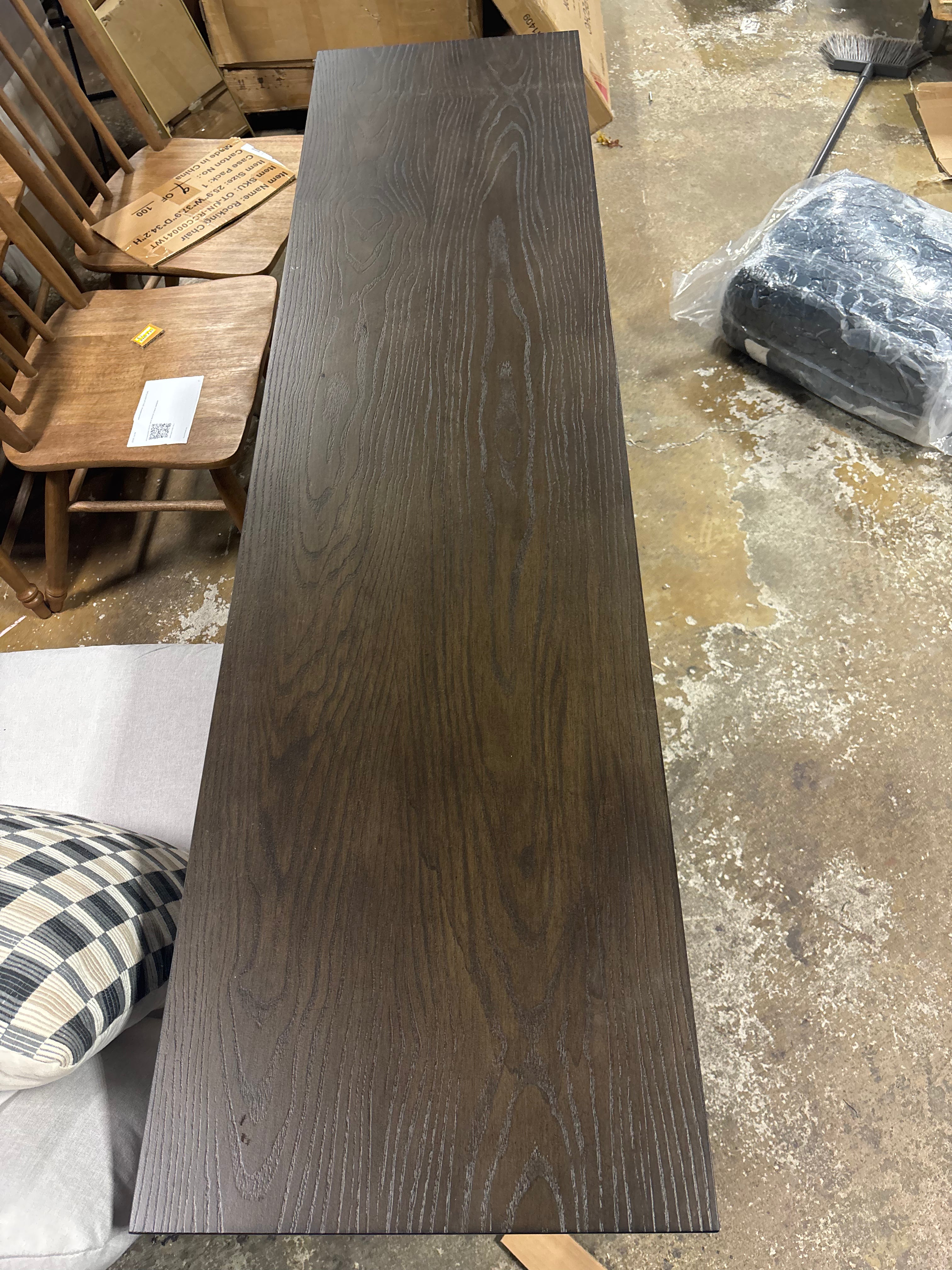 Palma 60" Console Table With Drawers Dark Brown SHOWROOM ITEM