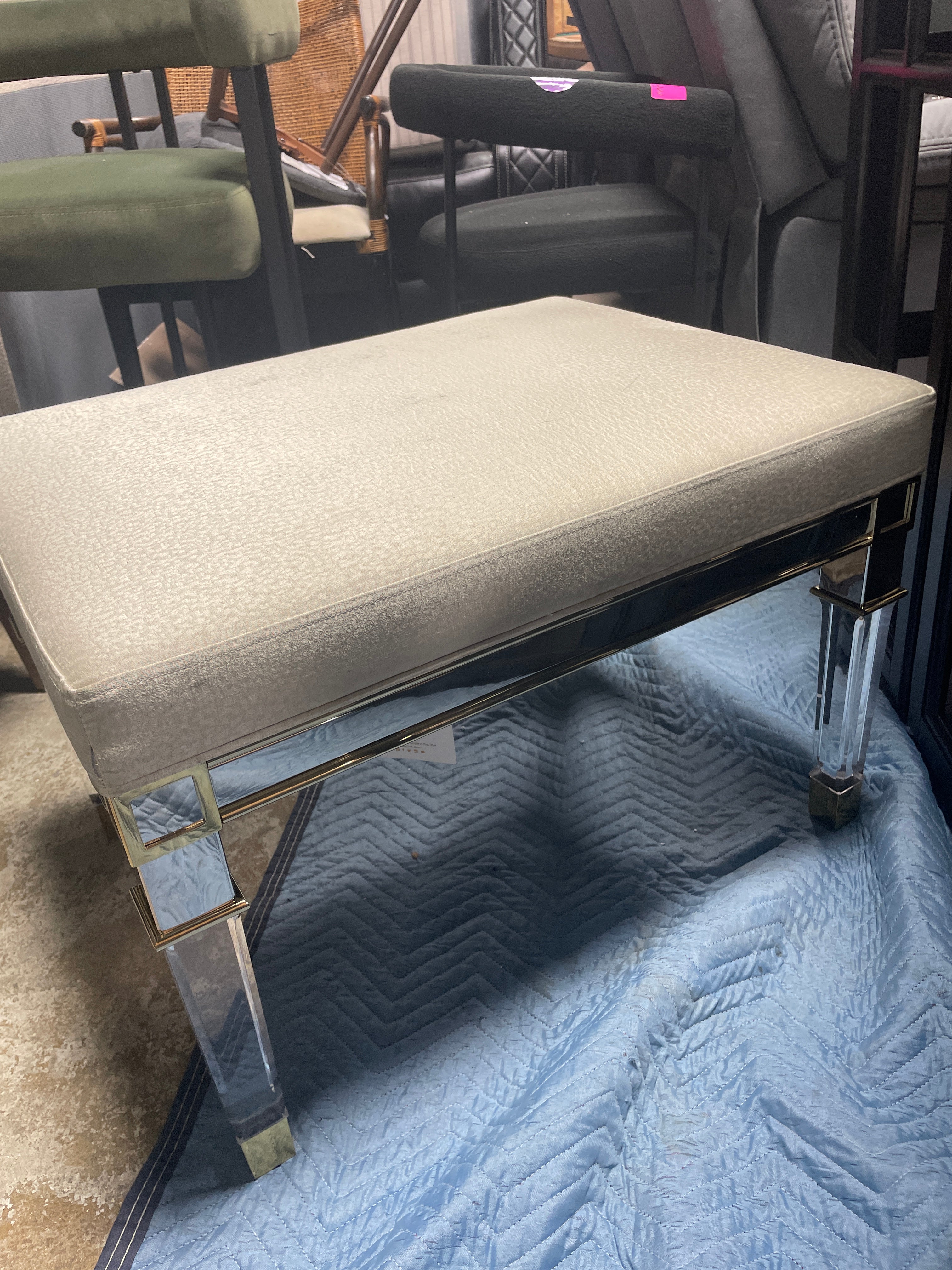 Caracole Classic Polyester Blend Upholstered Bench SHOWROOM ITEM